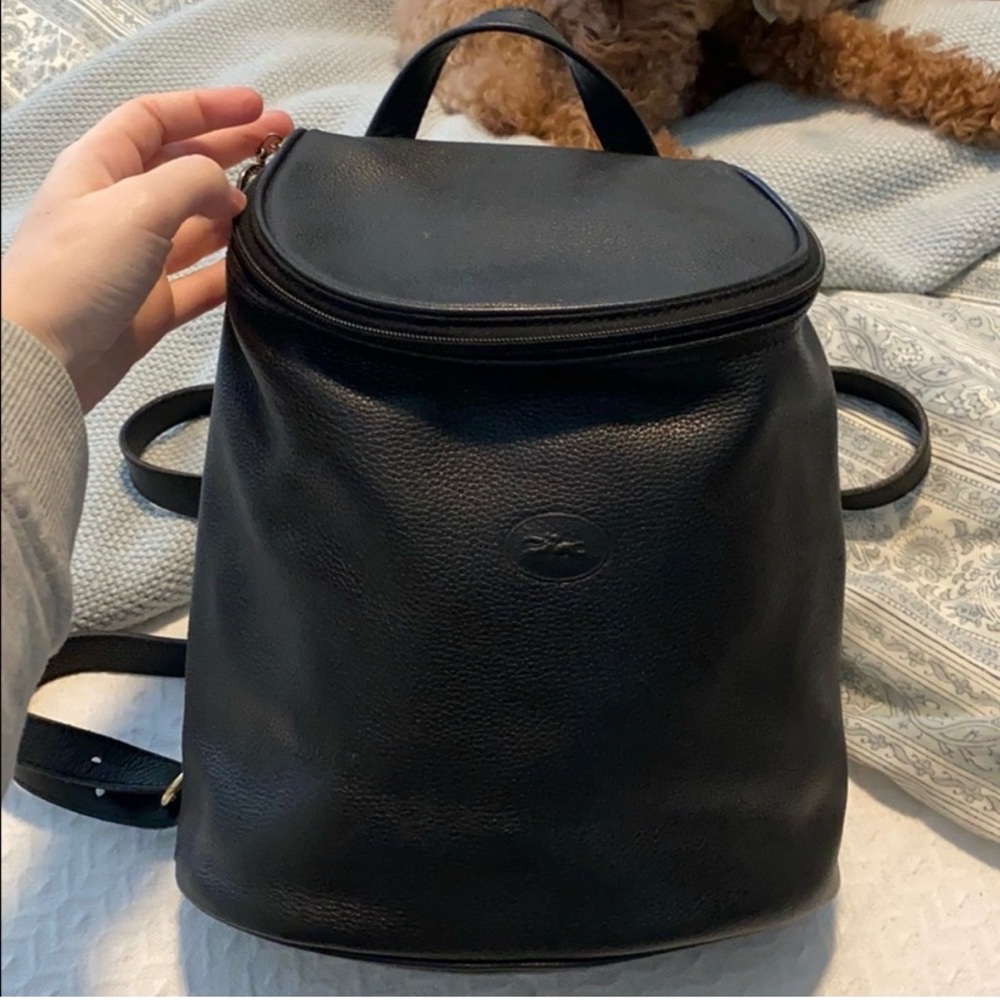 Longchamp Black Leather Backpack - image 1